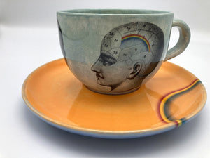 Grosse Tasse "Princess Rainbow", blau.