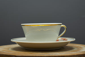 Espressotasse „Goldfisch“ Goldrand