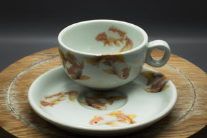 Espressotasse „Goldfisch“ flach
